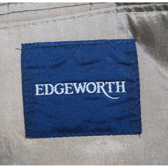 Vintage Style Edgeworth Gray Blazer Sport Coat Jacket Size 42R Double Buttons - Picture 7 of 10